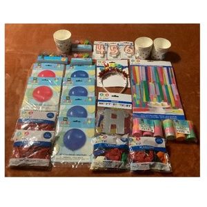 New birthday party supplies, balloons, 4,5,6 candles plus more!